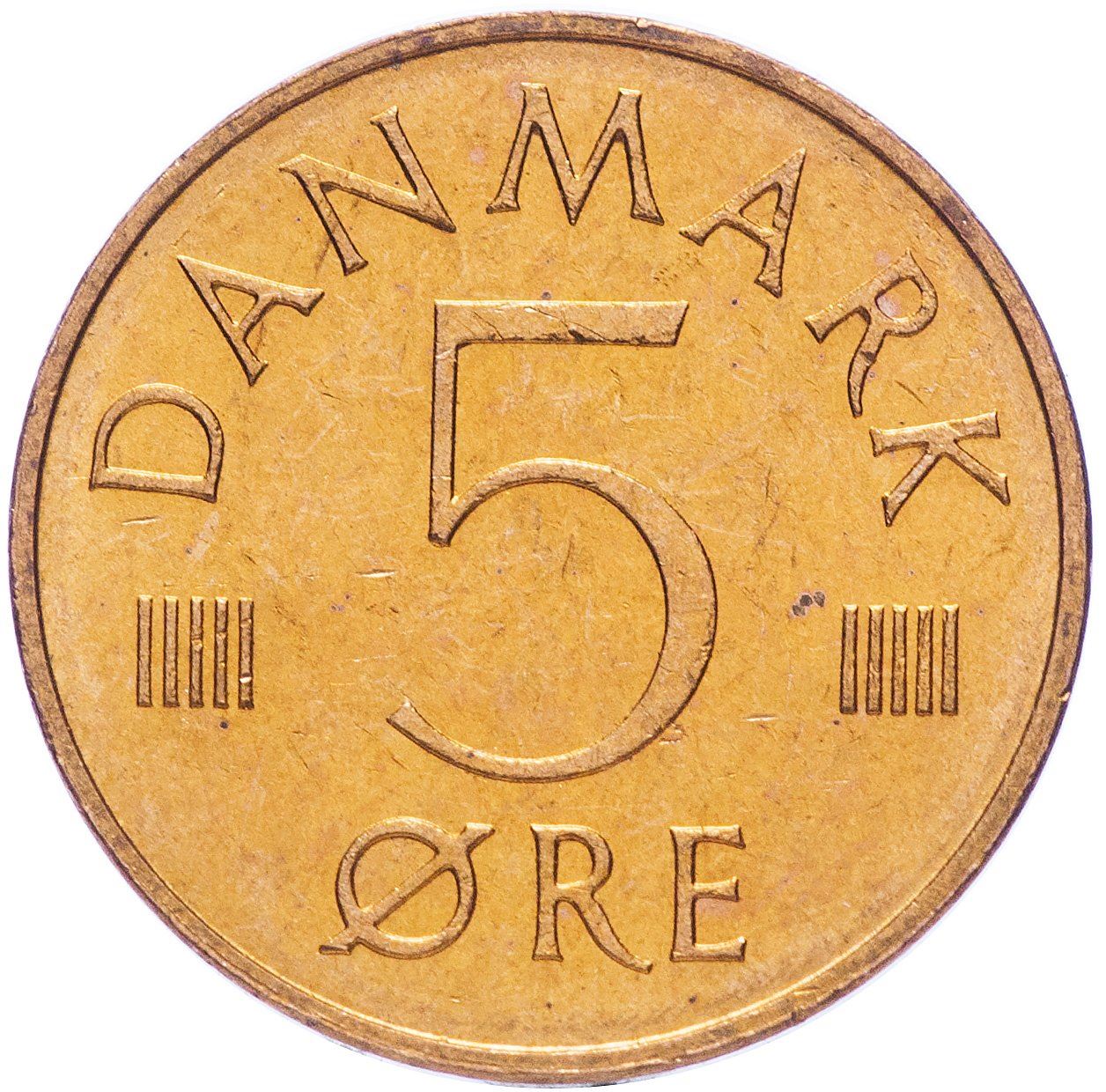 Danish Coin 5 re Margrethe II Monogram KM859 Denmark 1973 1