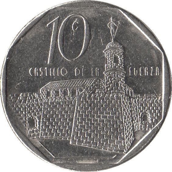 10 Centavos Coin | Castle of the Royal Force/Army | Km:576 | 1994 - 2018