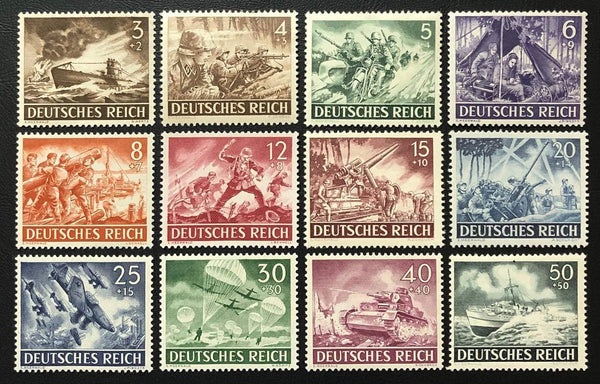 12 Stamps | Third Reich | Day of the Wehrmacht | 1943 Collection