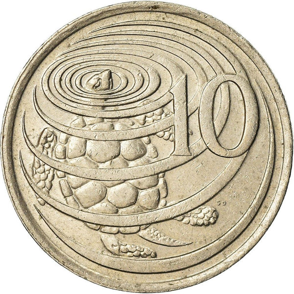 Cayman Islands | 10 Cents Coin | Green Turtle | Elizabeth II | Km:89 | 1987 - 1990