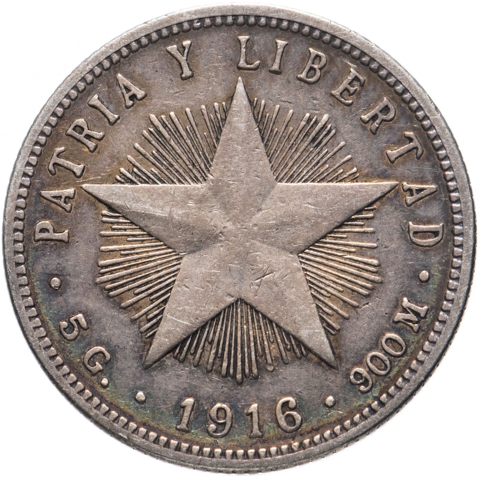 20 Centavos Coin | Fatherland and Freedom | Km:13 | 1915 - 1949