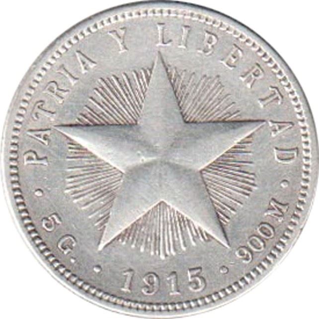 20 Centavos Coin | Fatherland and Freedom | Km:13 | 1915 - 1949