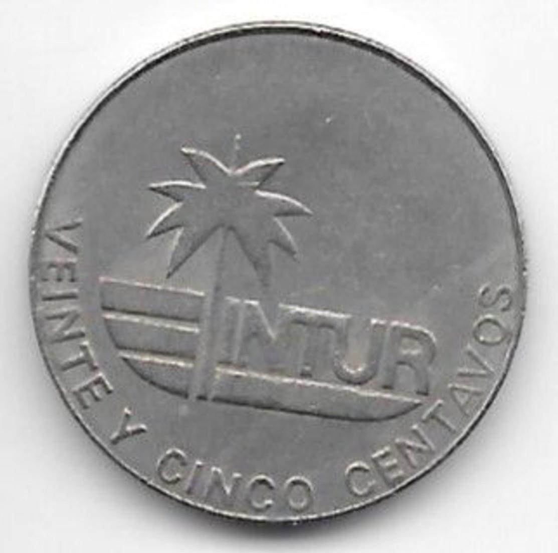 25 Centavos Coin | Number 25 | INTUR | Km:418.1 | 1981