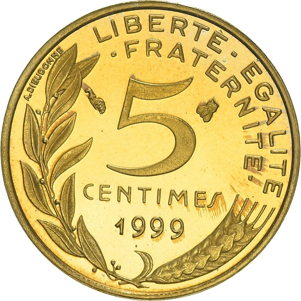 French Coin 5 Centimes | KM933 | France | 1966 - 2001