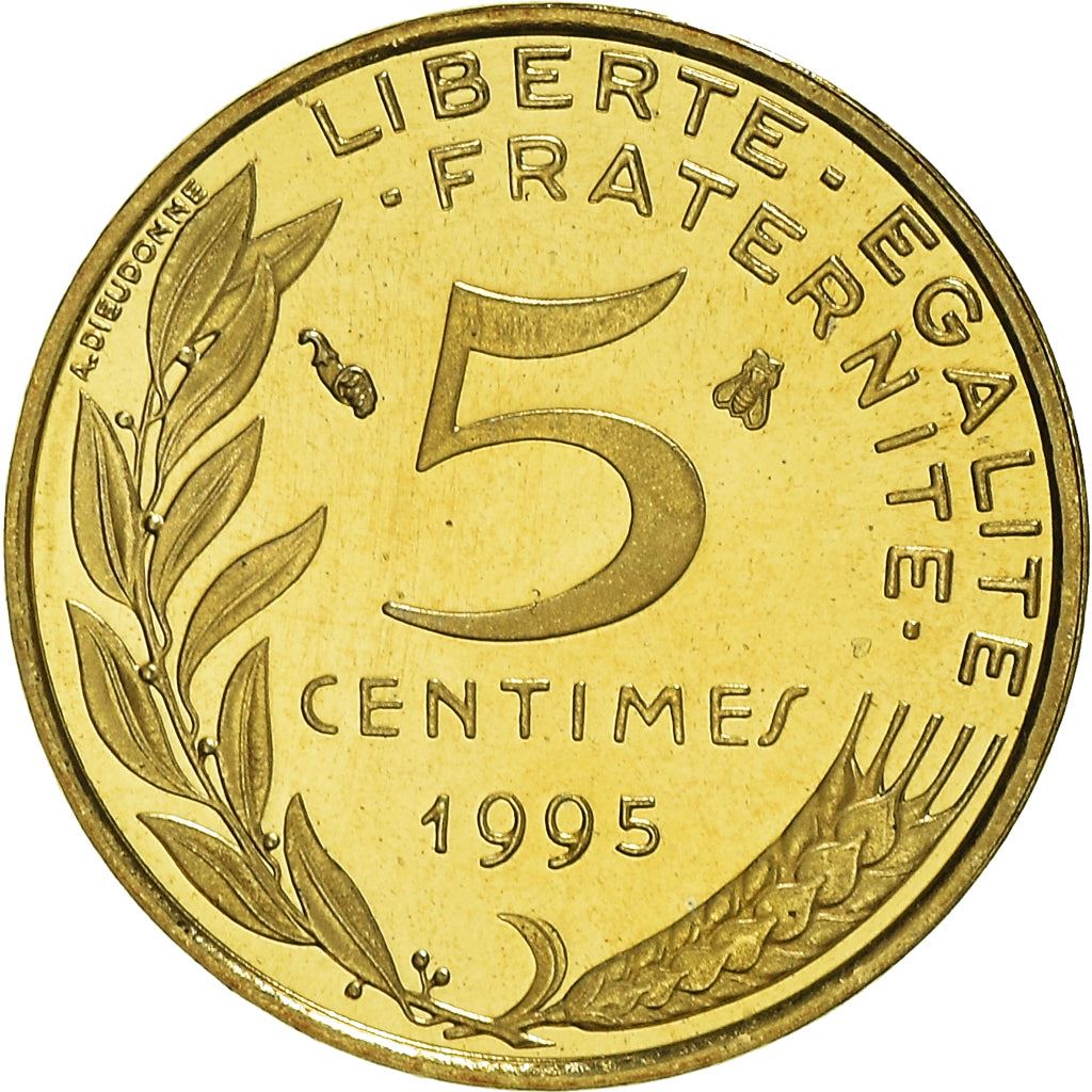 French Coin 5 Centimes | KM933 | France | 1966 - 2001