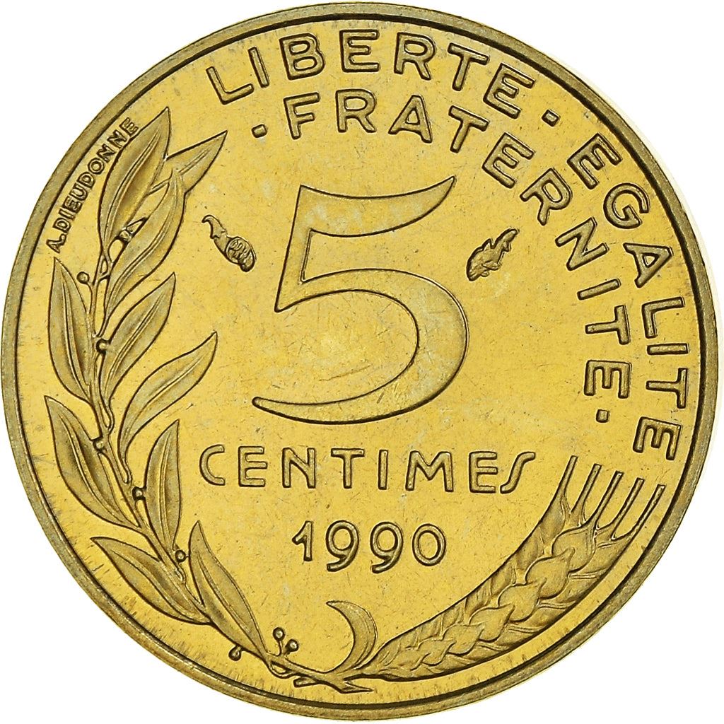 French Coin 5 Centimes | KM933 | France | 1966 - 2001