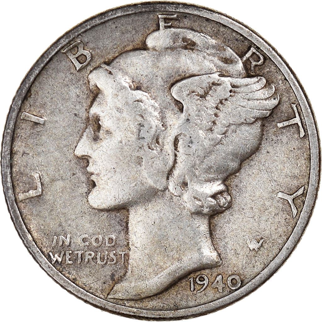 United States | 1 Dime Coin | Lady Liberty | Phrygian cap | KM140 | 1916 - 1945