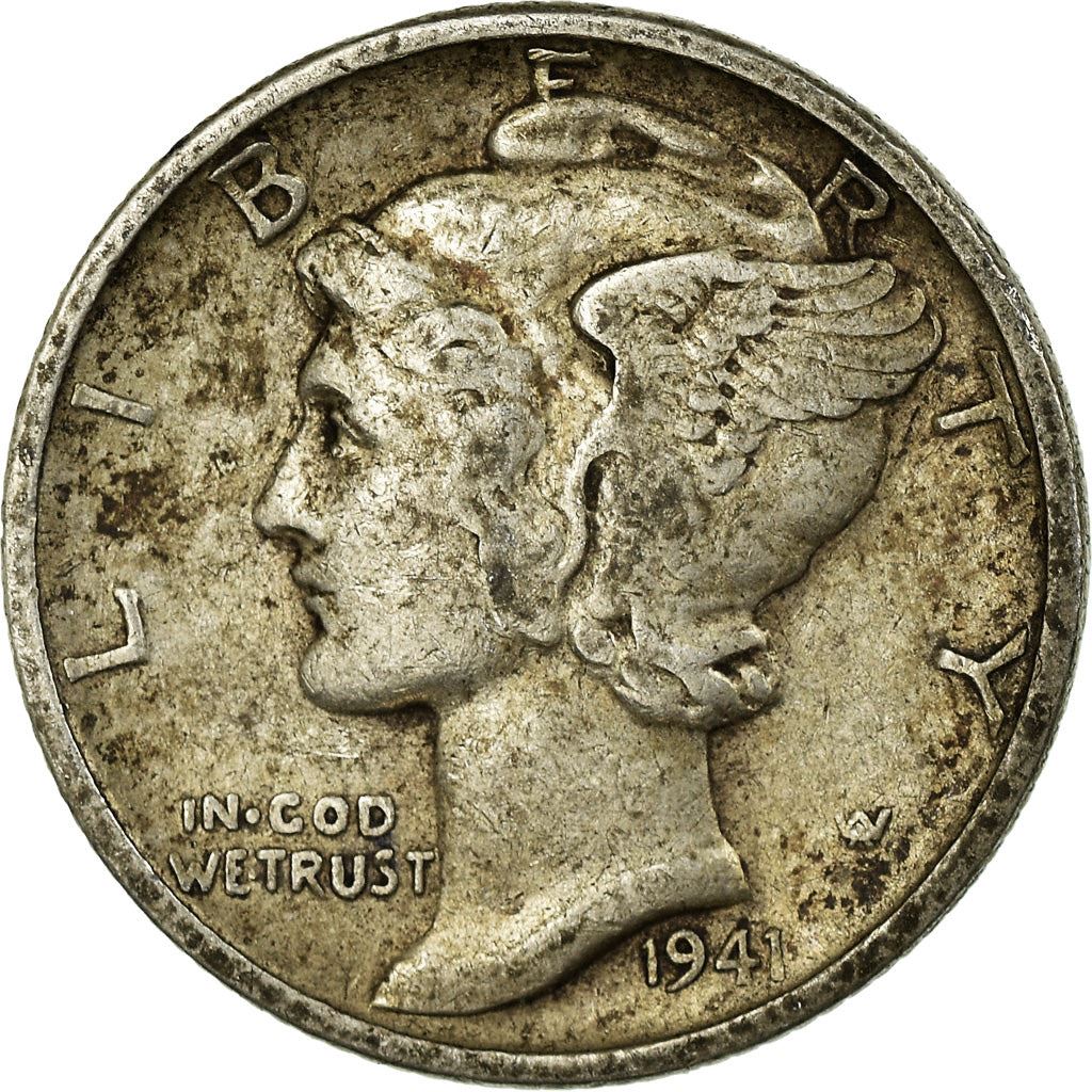 United States | 1 Dime Coin | Lady Liberty | Phrygian cap | KM140 | 1916 - 1945