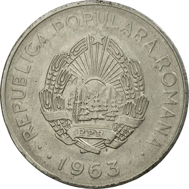 Romania Coin | 3 Lei | Oil Refinery | KM91 | 1963