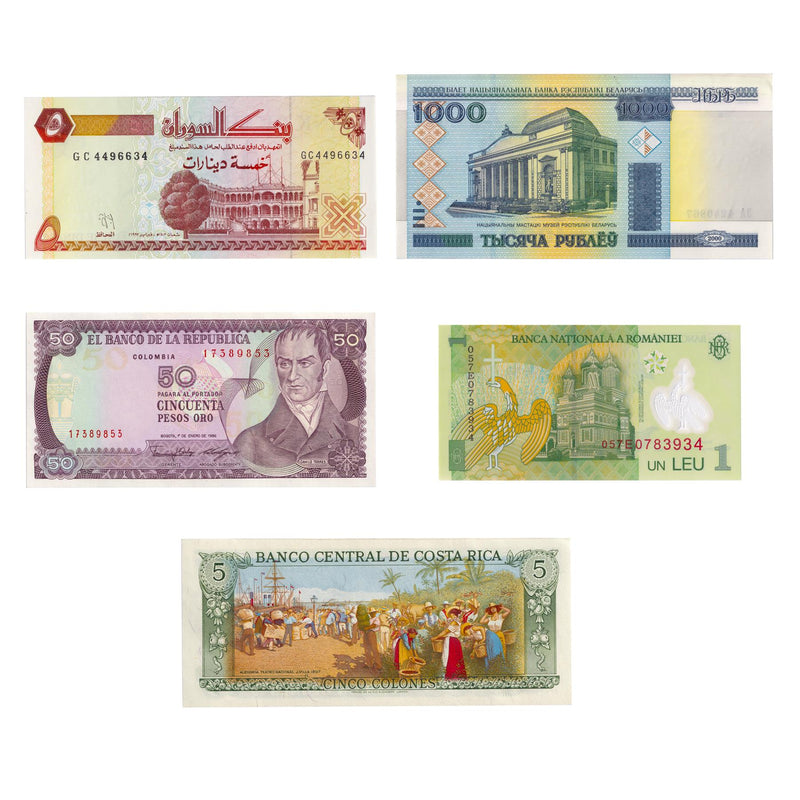 5 Banknotes with Flowers | Sunflowers | Christmas orchids | Fruits and Plants