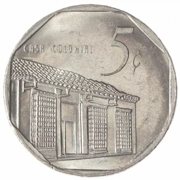 5 Centavos Coin | Colonial house | Km:575.1 | 1994 - 2018