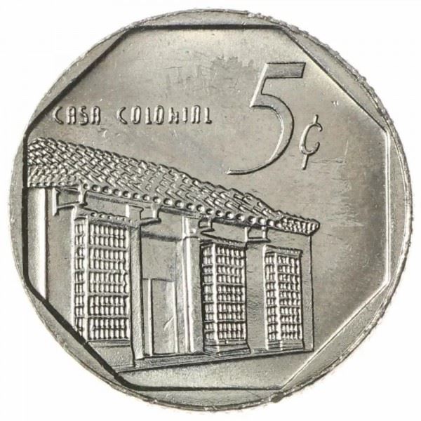 5 Centavos Coin | Colonial house | Km:575.1 | 1994 - 2018