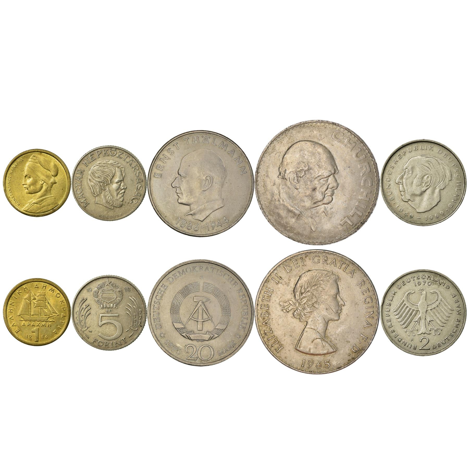 5 Coin Collection | Politicians of Europe | Minister | Statesman | Governor | Government | Leader | Head | Authority