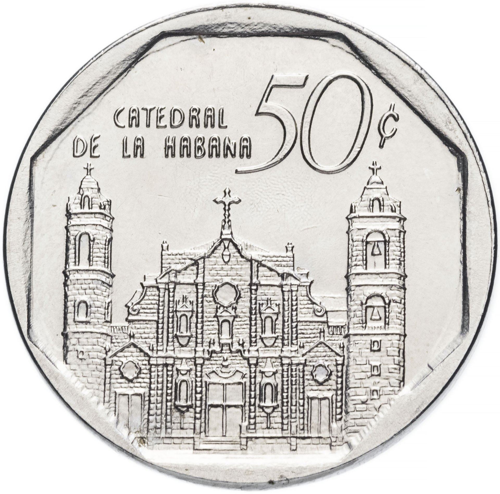 50 Centavos Coin | Cathedra | Km:578 | 1994 - 2018