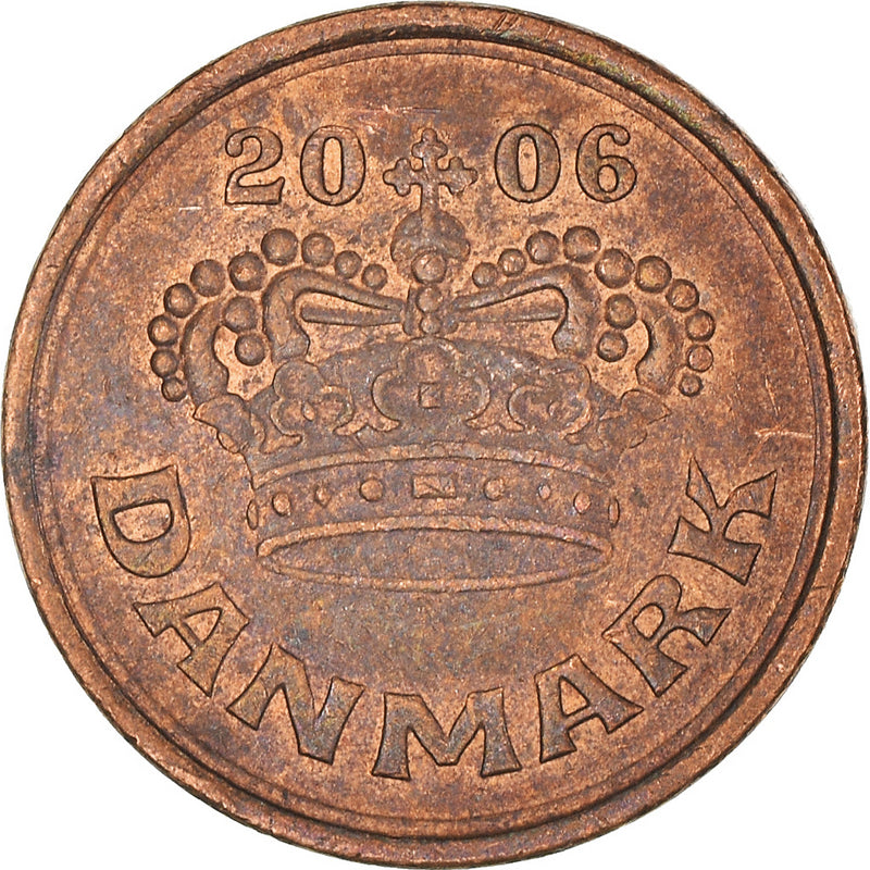 Danish Coin 25 Øre | Queen Margrethe II | Christian V Crown | Yhe Heart | KM868 | Denmark | 1990 - 2008