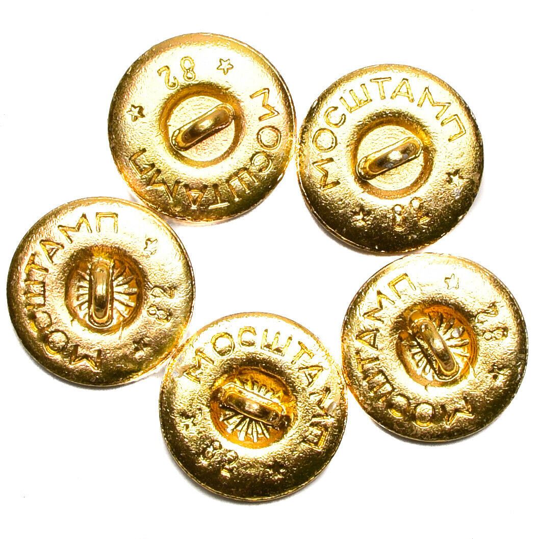 5x Soviet Navy Army Buttons | Gold Anchor | Marine Uniform 22 mm