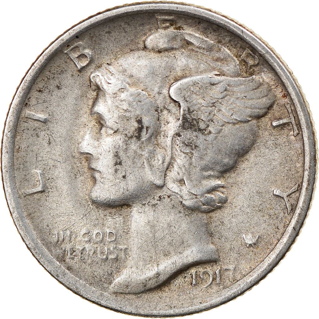 United States | 1 Dime Coin | Lady Liberty | Phrygian cap | KM140 | 1916 - 1945