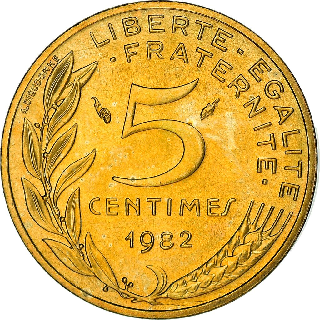 French Coin 5 Centimes | KM933 | France | 1966 - 2001