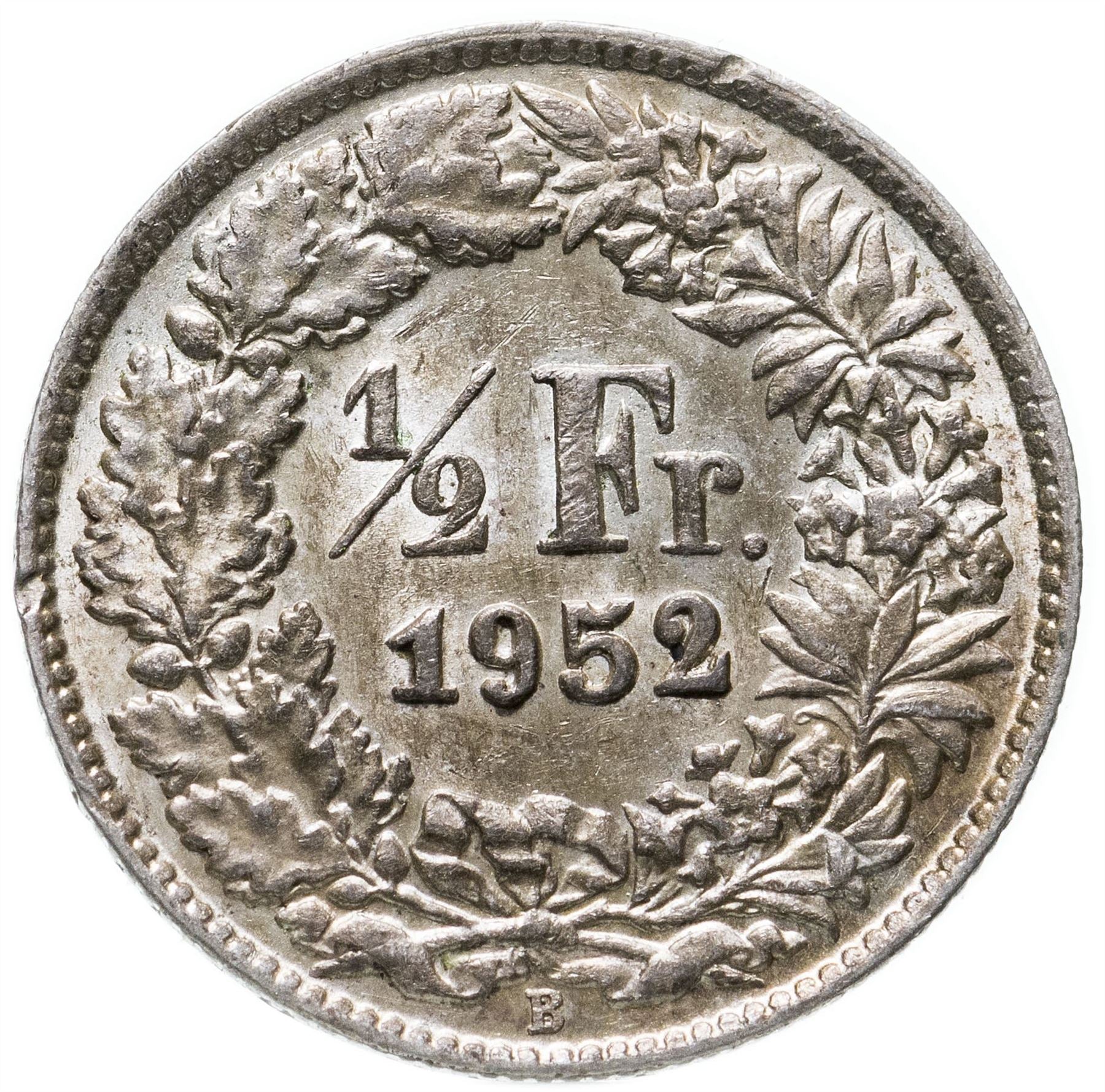 Switzerland Coin Swiss ½ Franc | Helvetia | KM23 | 1875 - 1967