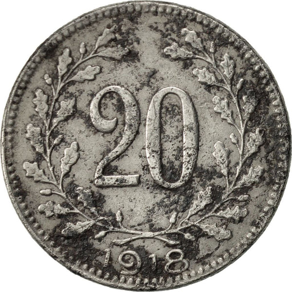 Austrian Empire | 20 Hellers Coin | Austrian Escutcheon | Km:2826 | 1916 - 1918