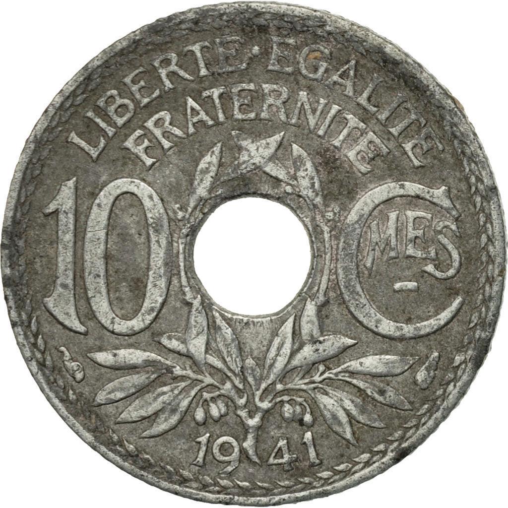 French 10 Centimes Coin | Lindauer | KM895 | France | 1941