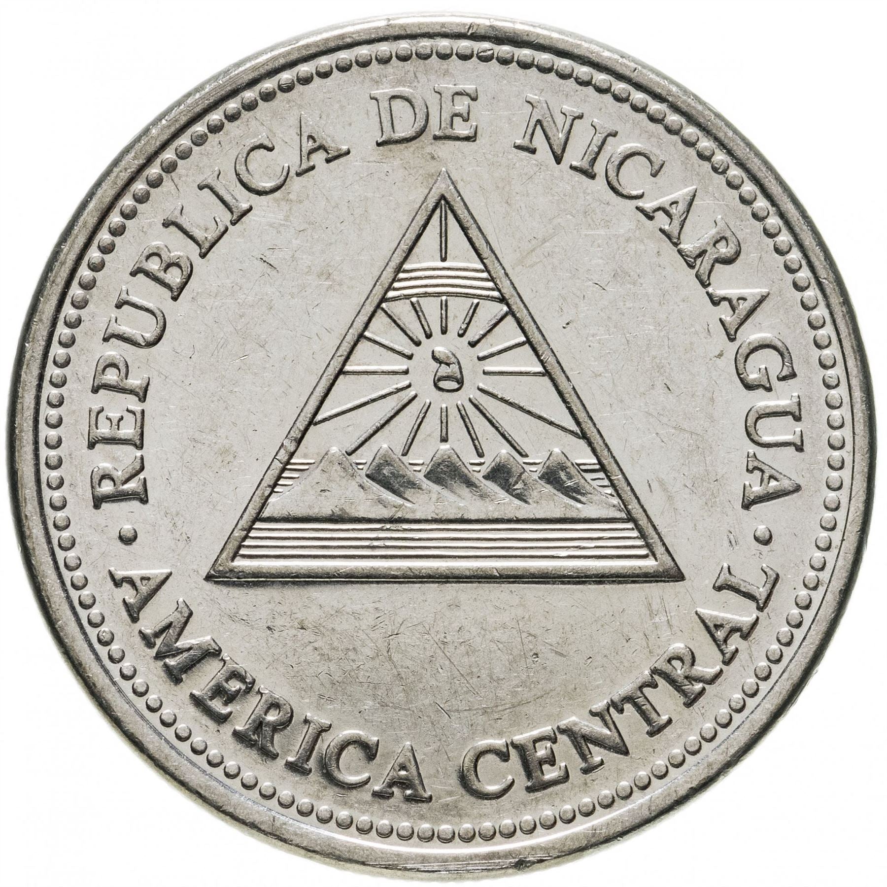 Nicaragua 5 Cordobas Coin  | KM90 | 1997 - 2000