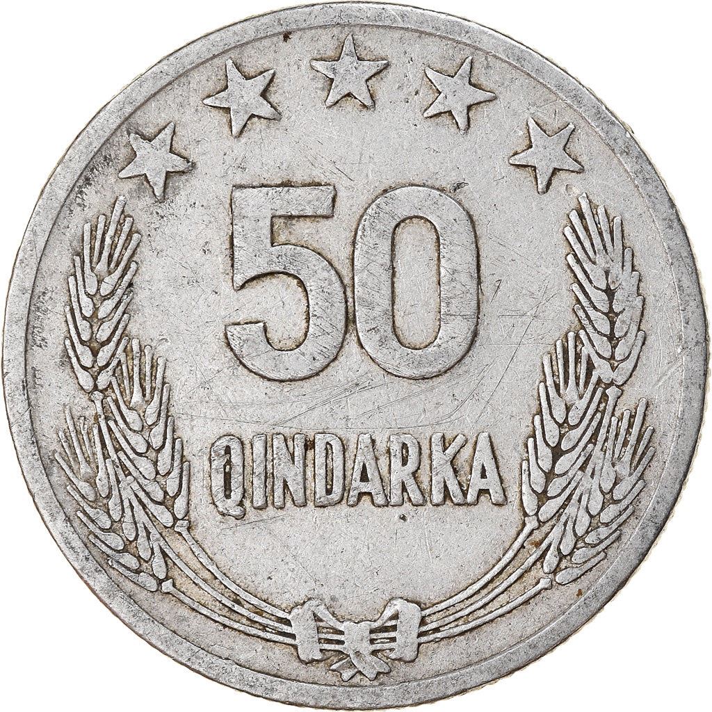 Albanian 50 Qindarka Coin | Star | KM42 | 1964