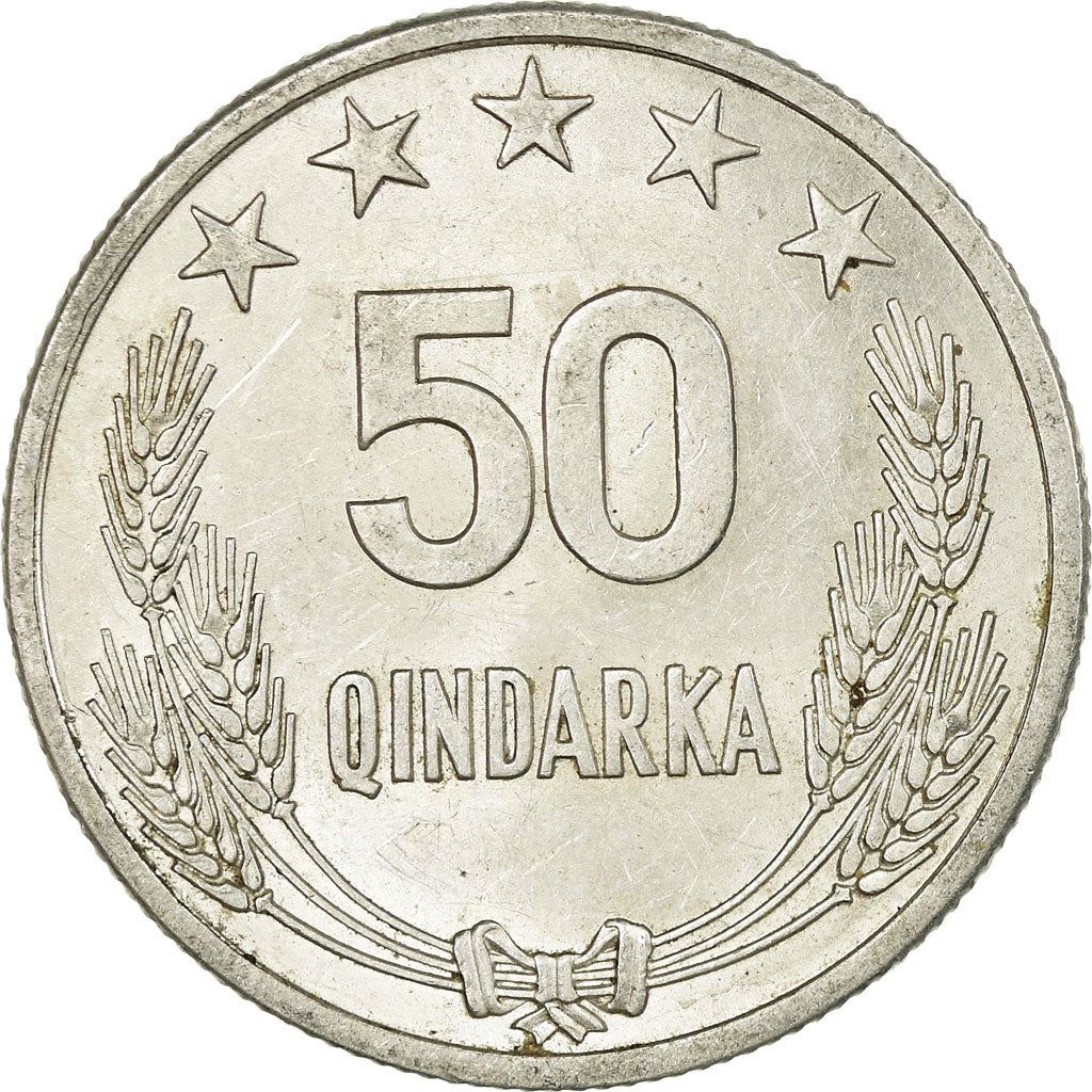 Albanian 50 Qindarka Coin | Star | KM42 | 1964