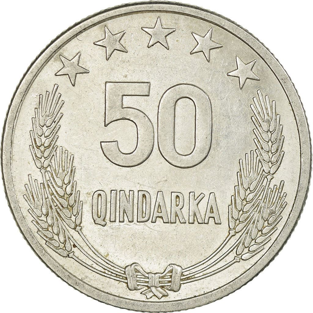 Albanian 50 Qindarka Coin | Star | KM42 | 1964