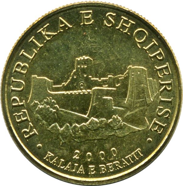 Albanian Coin 10 Lekë non-magnetic | Berat Castle | Olive Branch | KM77 | 1996 - 2000