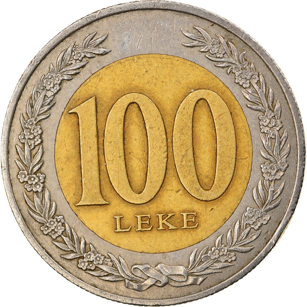 Albanian Coin 100 Lekë | Queen Teuta Motif | Spear | Shield | Flowers | KM80 | 2000