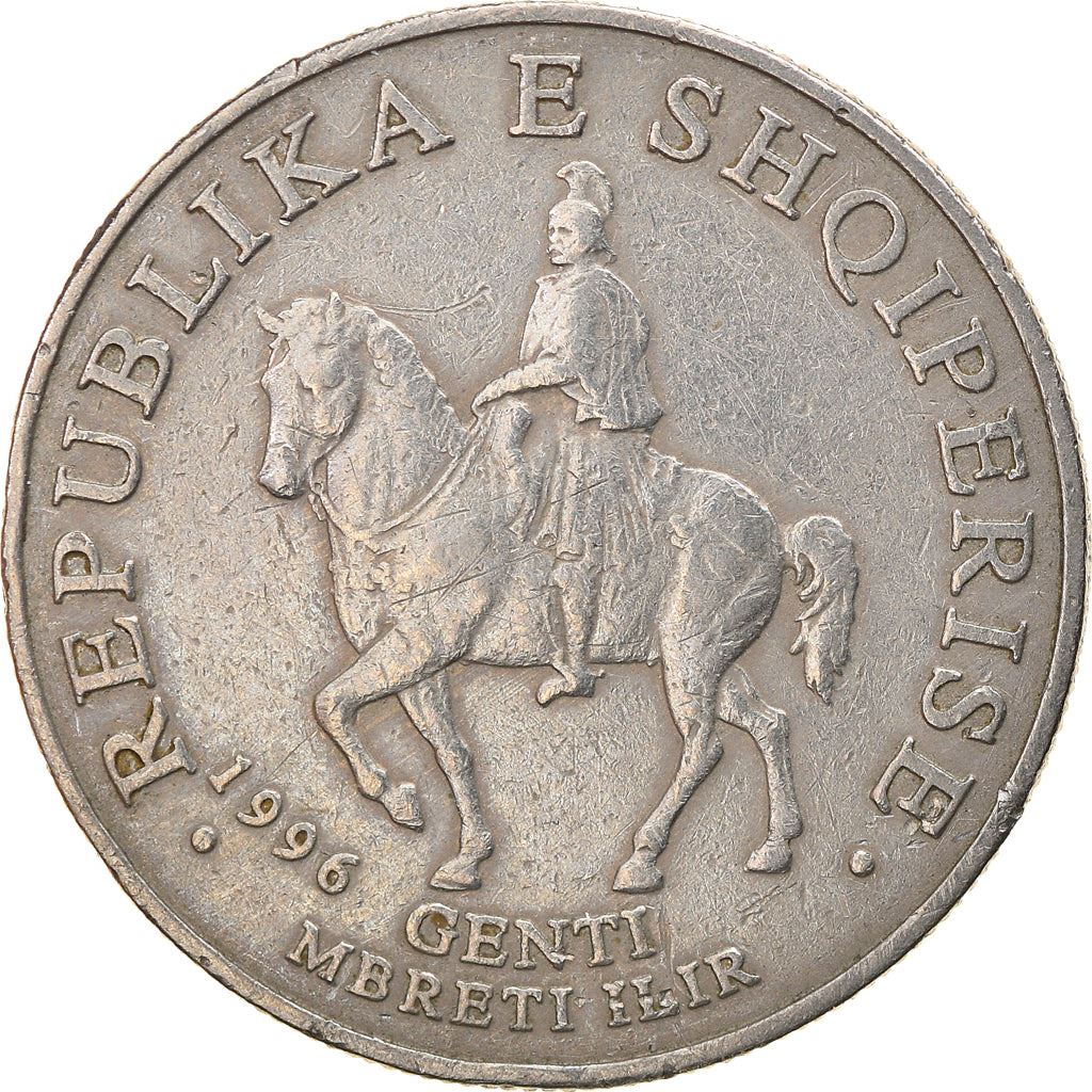 Albanian Coin 50 Lekë | King Genthios | Horse | Oak | KM79 | 1996 - 2020