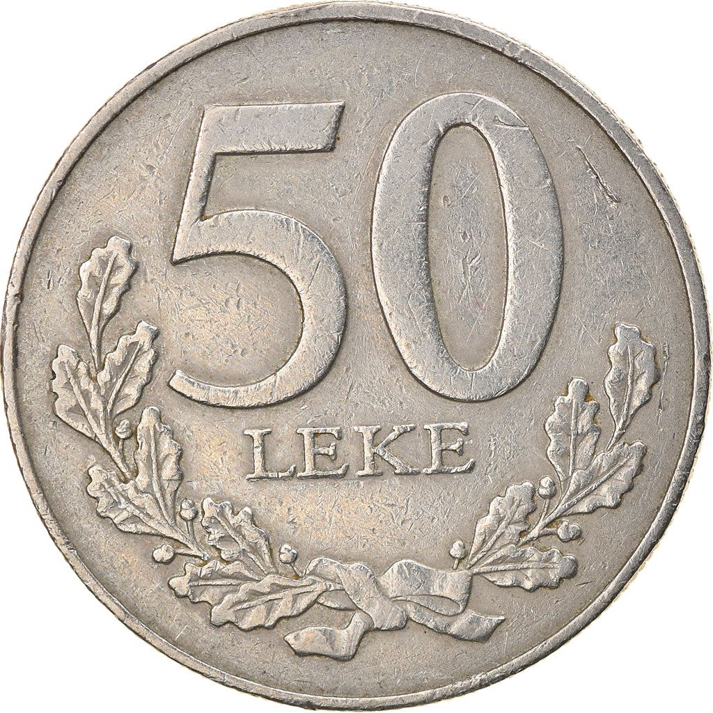 Albanian Coin 50 Lekë | King Genthios | Horse | Oak | KM79 | 1996 - 2020