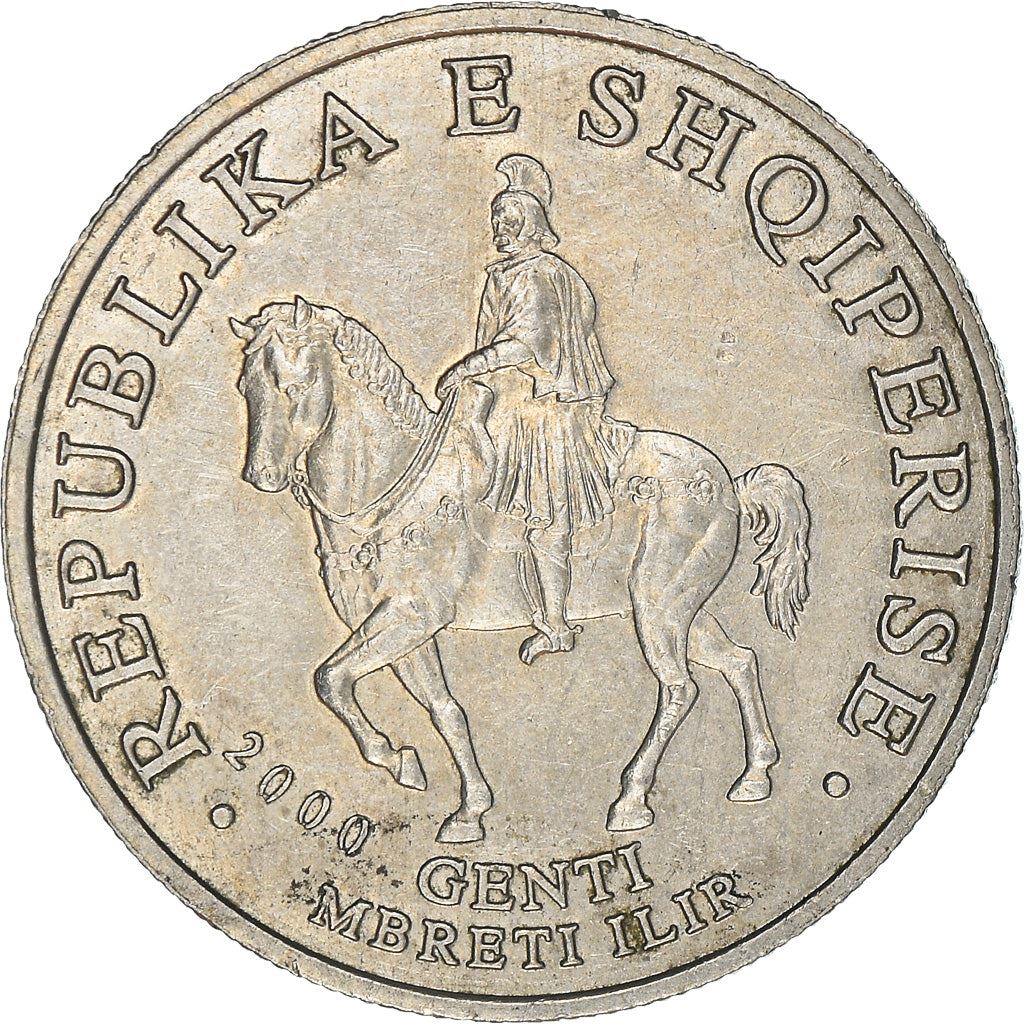 Albanian Coin 50 Lekë | King Genthios | Horse | Oak | KM79 | 1996 - 2020