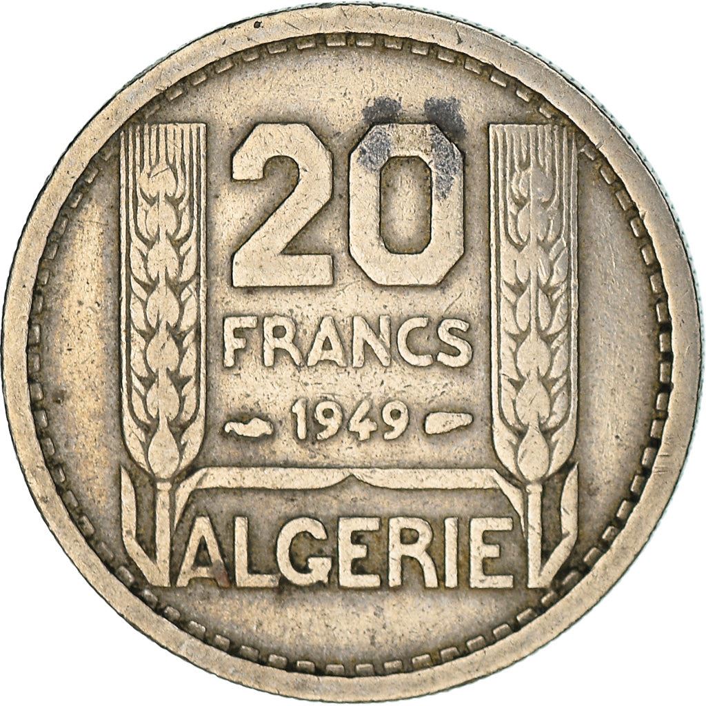 Algeria | 20 Francs Coin | Marianne | Phrygian Cap | KM91 | 1949 - 1956