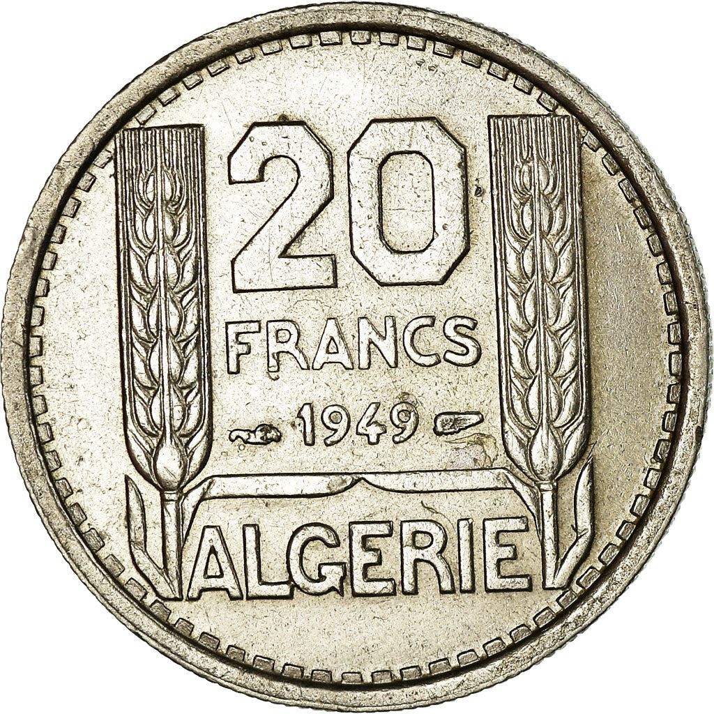 Algeria | 20 Francs Coin | Marianne | Phrygian Cap | KM91 | 1949 - 1956