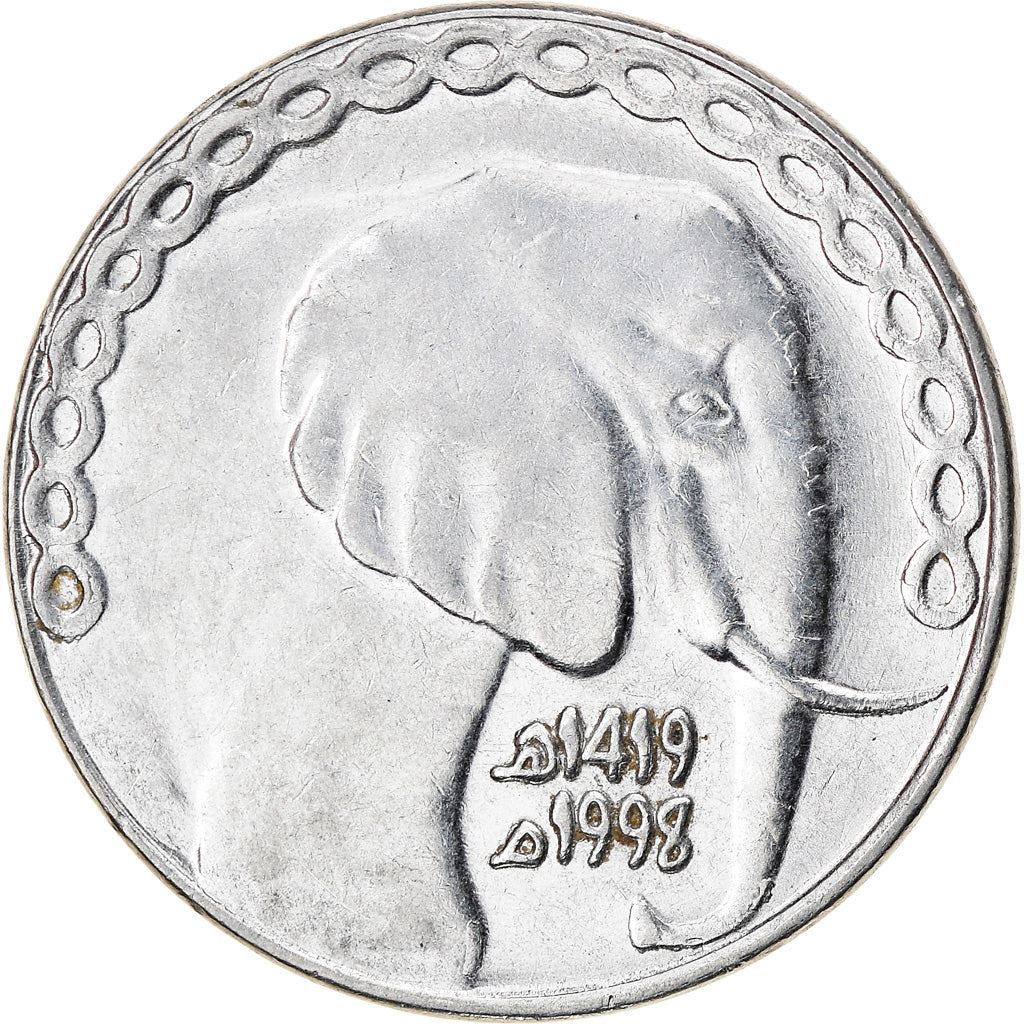 Algeria 5 Dinars Coin | African Elephant | KM123 | 1992 - 2021