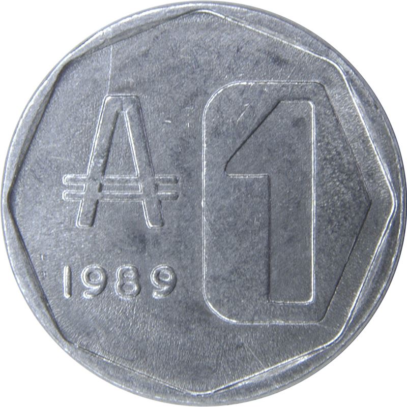 Argentina 1 Austral Coin | Buenos Aires City Hall | KM100 | 1989