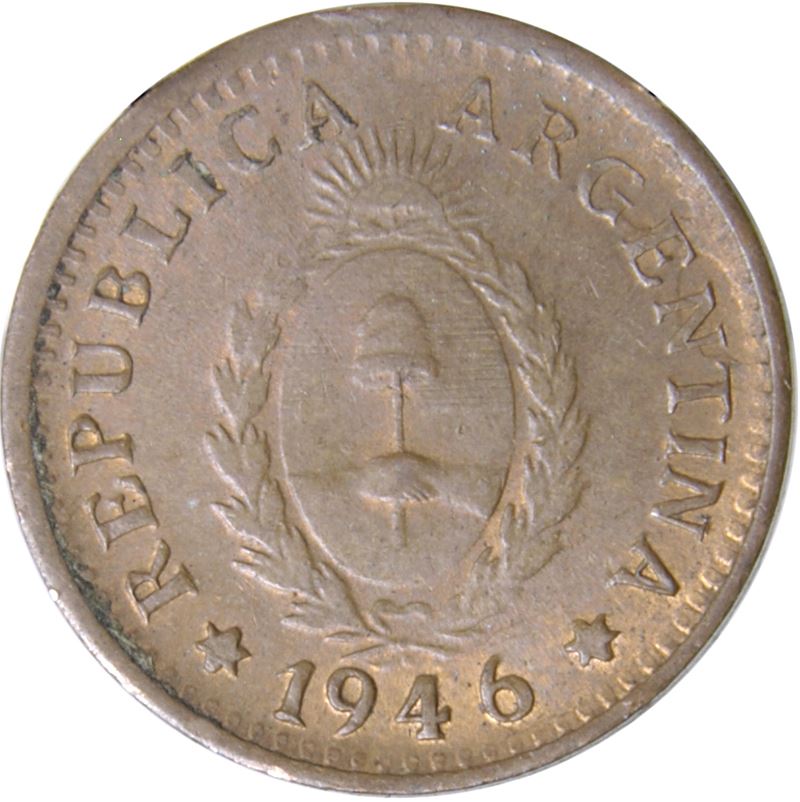Argentina 1 Centavo Coin | KM37a | 1945 - 1948
