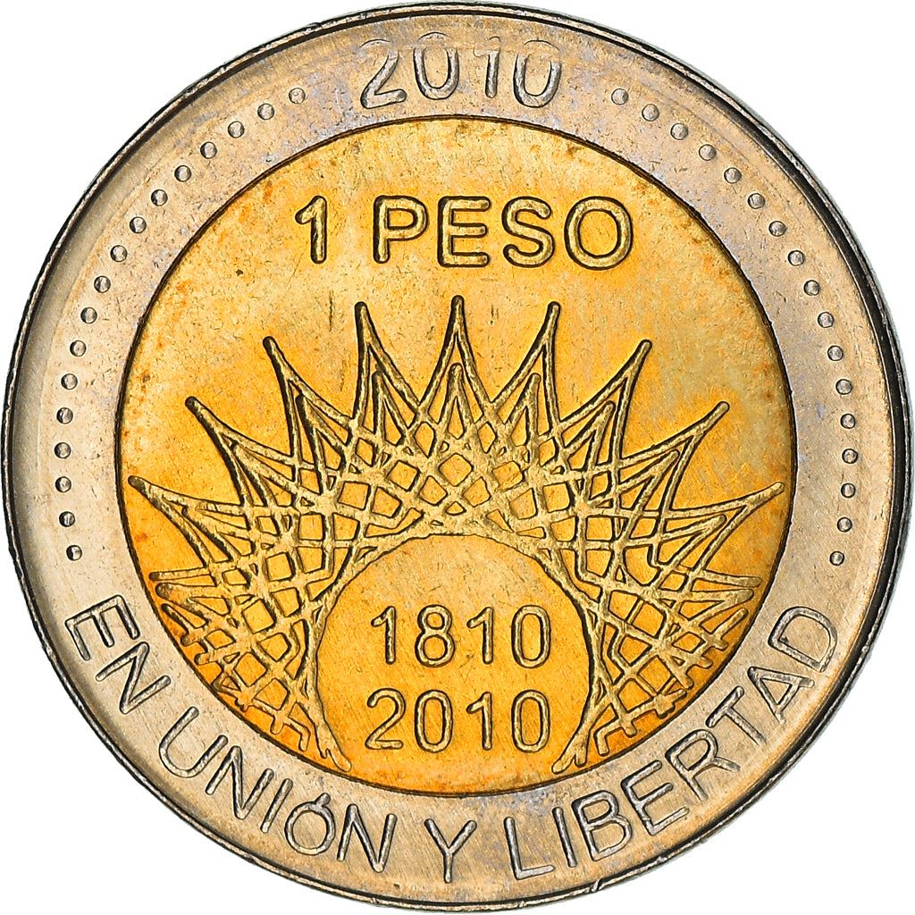 Argentina 1 Peso Coin | Mar del Plata | Sun | 2010