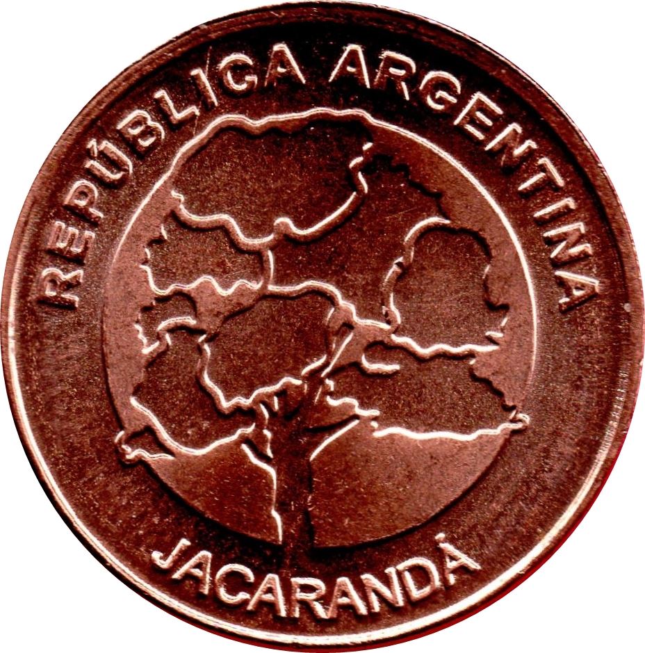 Argentina 1 Peso | Jacaranda Flower Coin | KM186 | 2017 - 2020