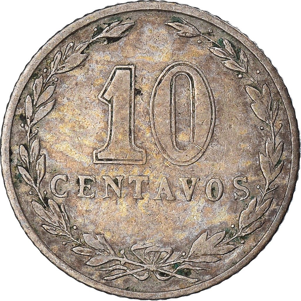 Argentina 10 Centavos Coin | Oudine | Phrygian cap | 1896 - 1942