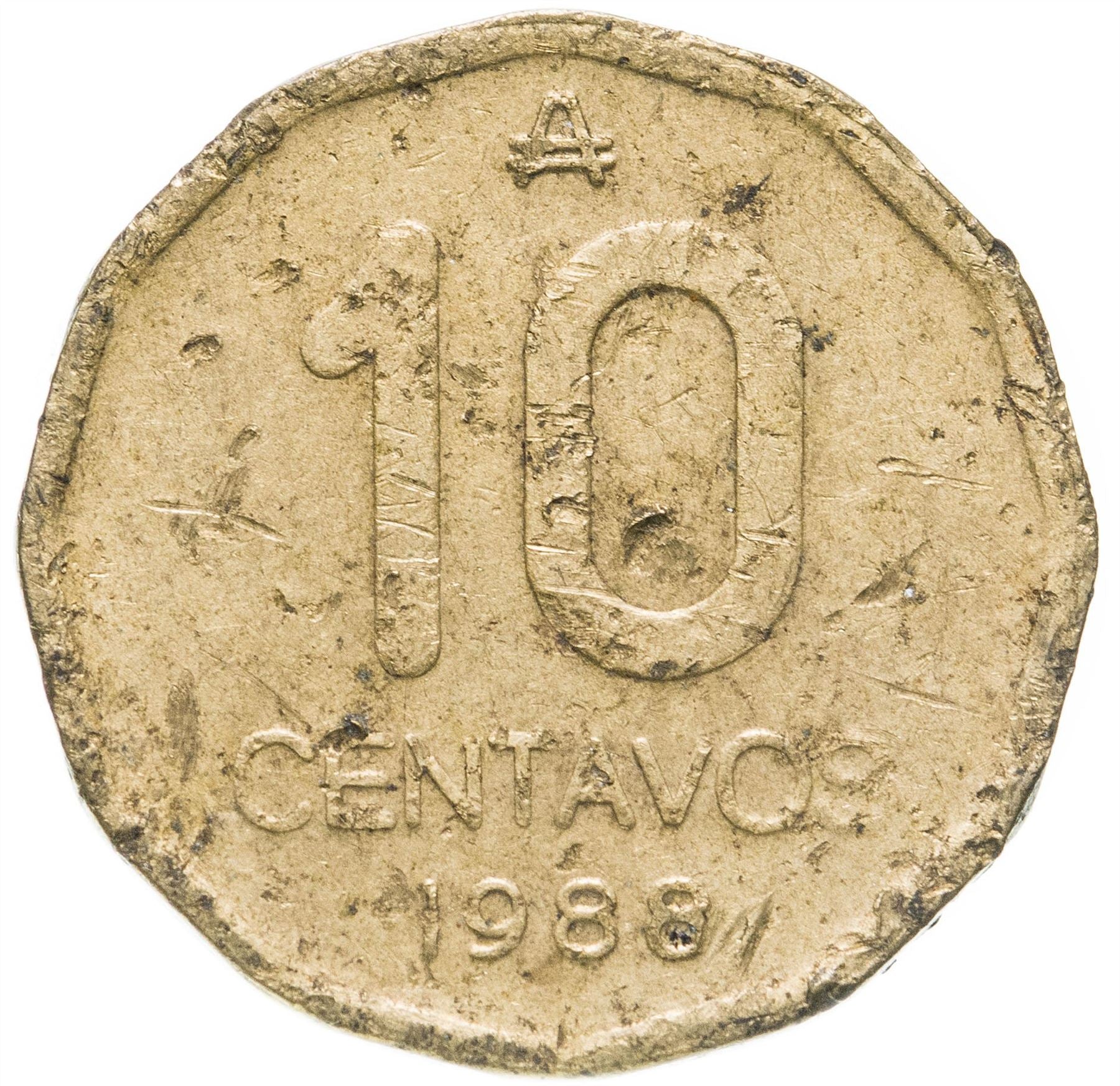 Argentina 10 Centavos | Rising of Argentina | Sun Coin | KM98 | 1985 - 1988