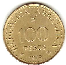 Argentina 100 Pesos Coin | Patagonia Conquest | Horse | Lance | KM86 | 1979