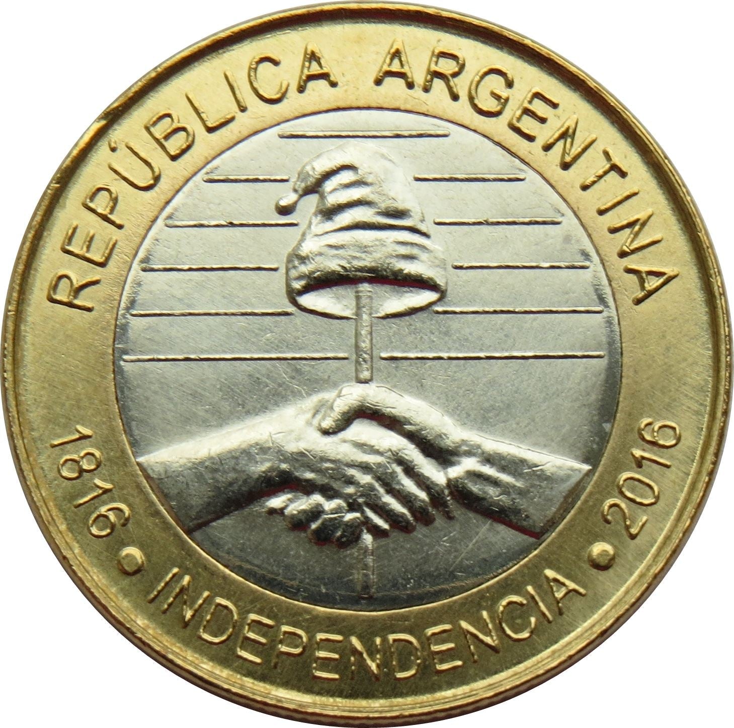 Argentina 2 Pesos | Nucleus | Phrygian Cap | Sun Coin | KM184 | 2016