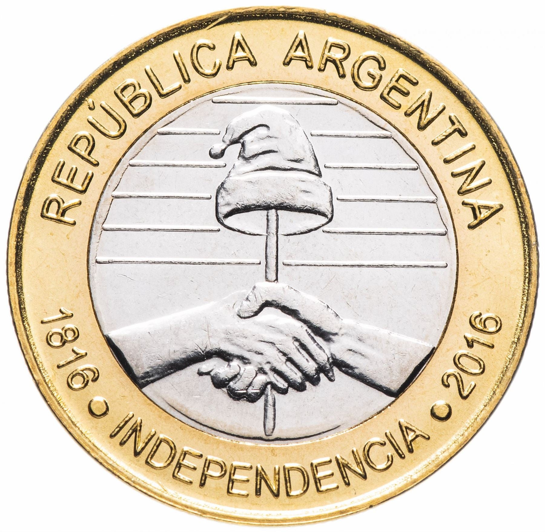 Argentina 2 Pesos | Nucleus | Phrygian Cap | Sun Coin | KM184 | 2016