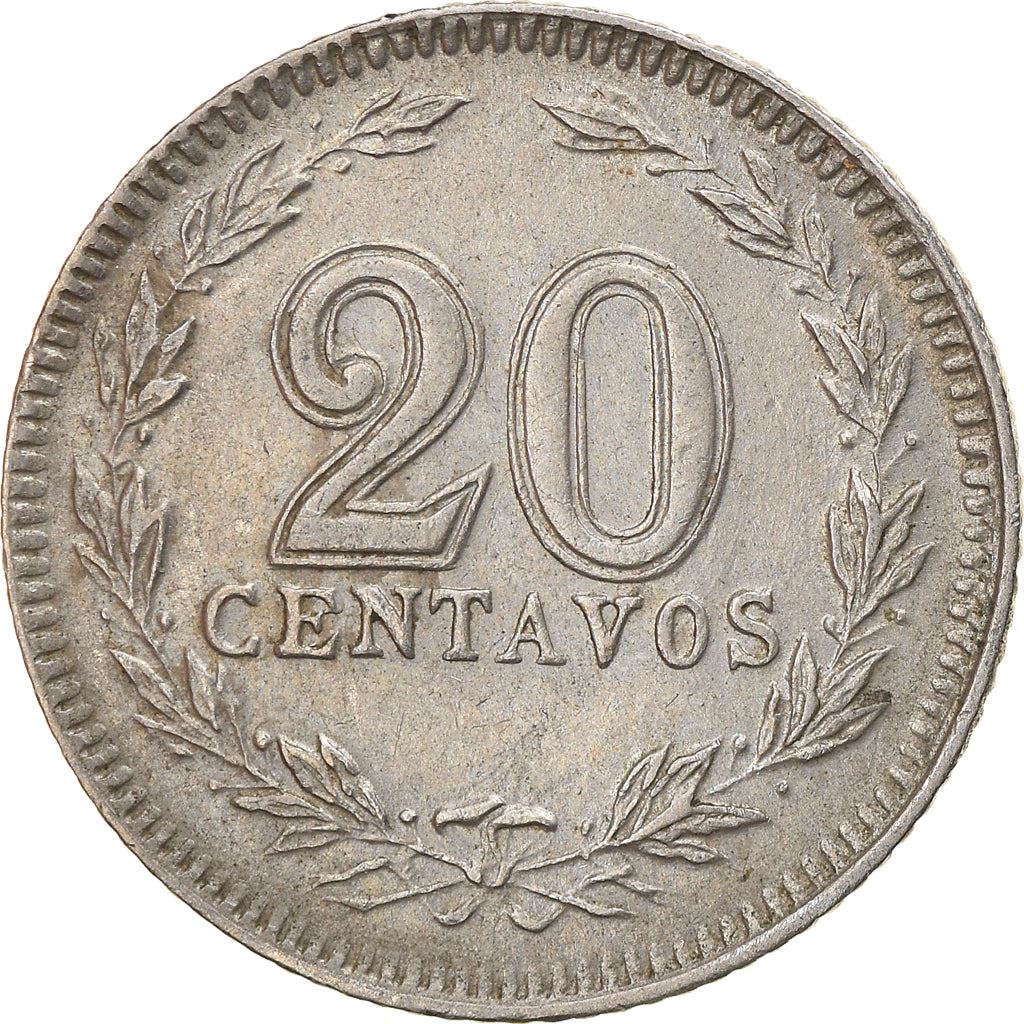 Argentina | 20 Centavos Coin | Oudine | Phrygian cap | 1896 - 1942