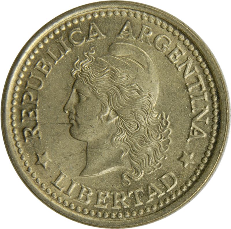 Argentina | 20 Centavos Coin | Oudine | Phrygian cap | 1970 - 1976