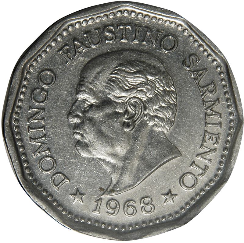 Argentina 25 Pesos Coin | Faustino Sarmiento | KM63 | 1968