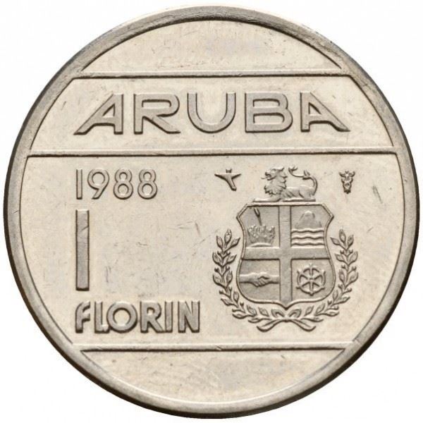 Aruba 1 Florin Coin | Queen Beatrix | KM5 | 1986 - 2013